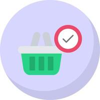 Basket Flat Bubble Icon vector