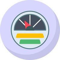 Gauge Flat Bubble Icon vector