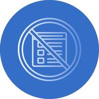 Prohibited Sign Flat Bubble Icon vector