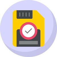 Disk Flat Bubble Icon vector