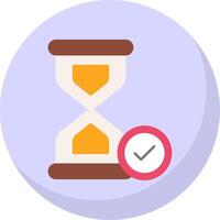 Hourglass Flat Bubble Icon vector