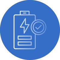 Battery Flat Bubble Icon vector