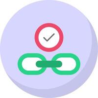 Hyperlink Flat Bubble Icon vector