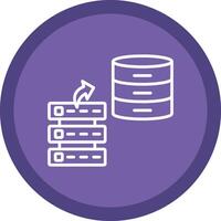 Data Stacks Line Multi Circle Icon vector