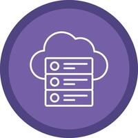 Cloud Data Line Multi Circle Icon vector
