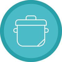 Pot Line Multi Circle Icon vector