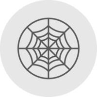 Spider Web Line Filled Light Icon vector