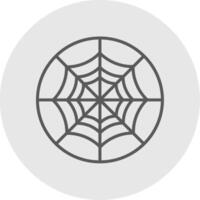 Spider Web Line Filled Light Icon vector