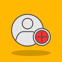 Add Filled Shadow Icon vector