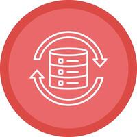 datos sincronización línea multi circulo icono vector