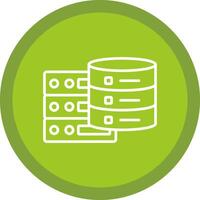 Data Server Line Multi Circle Icon vector