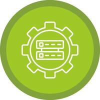 Data Management Line Multi Circle Icon vector