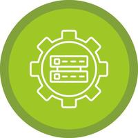 Data Management Line Multi Circle Icon vector