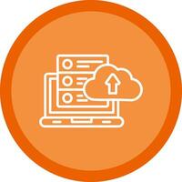 Transfer Data Line Multi Circle Icon vector