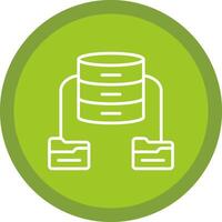 Folder Network Line Multi Circle Icon vector