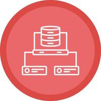 Data Network Line Multi Circle Icon vector