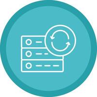 Data Synchronization Line Multi Circle Icon vector