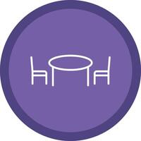 Kitchen Table Line Multi Circle Icon vector