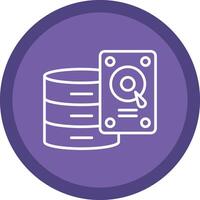 Ssd Disk Line Multi Circle Icon vector