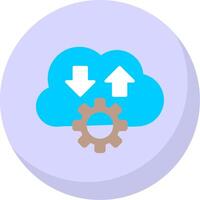 Cloud Flat Bubble Icon vector