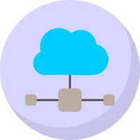 nube plano burbuja icono vector