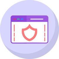 Web Security Flat Bubble Icon vector