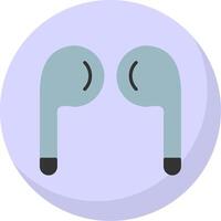 Earbuds Flat Bubble Icon vector