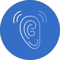 Listen Flat Bubble Icon vector