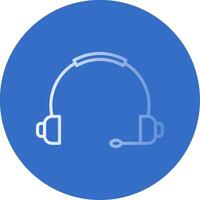 Headphones Flat Bubble Icon vector