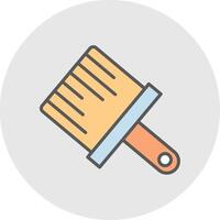 Paint Brush Line Filled Light Icon vector