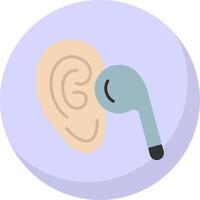 Listen Flat Bubble Icon vector