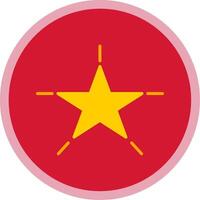 Star Flat Multi Circle Icon vector