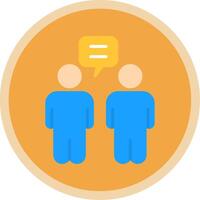 Relationship Flat Multi Circle Icon vector