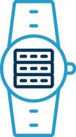 Server Line Blue Two Color Icon vector