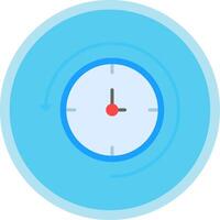 Back In Time Flat Multi Circle Icon vector
