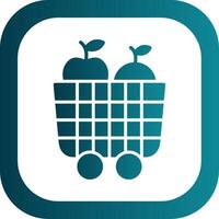 Fruit Cart Glyph Gradient Corner Icon vector