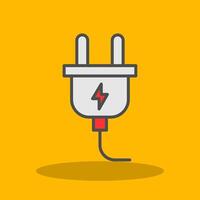 Power Cable Filled Shadow Icon vector