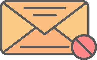 Spam Line Filled Light Icon vector