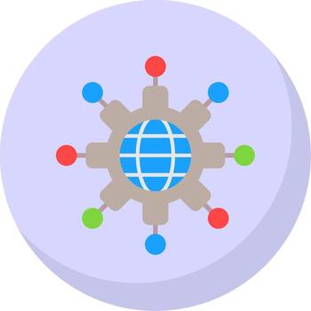 Network Flat Bubble Icon vector