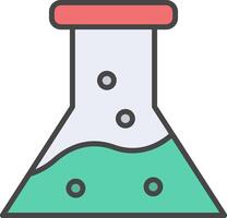 Flask Line Filled Light Icon vector