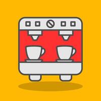 Coffee Machine Filled Shadow Icon vector