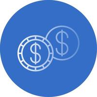 Dollar Flat Bubble Icon vector