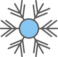 Snowflake Line Filled Light Icon vector