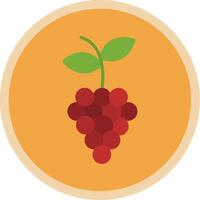 Grapes Flat Multi Circle Icon vector