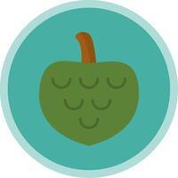 Cherimoya Flat Multi Circle Icon vector