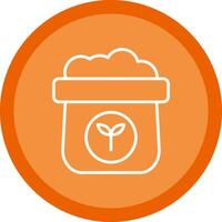 Fertilizer Line Multi Circle Icon vector