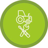 Machines Maintenance Line Multi Circle Icon vector