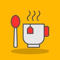 Coffee Cup Filled Shadow Icon vector