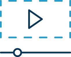 Line Blue Two Color Icon vector