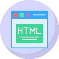 Html Flat Bubble Icon vector